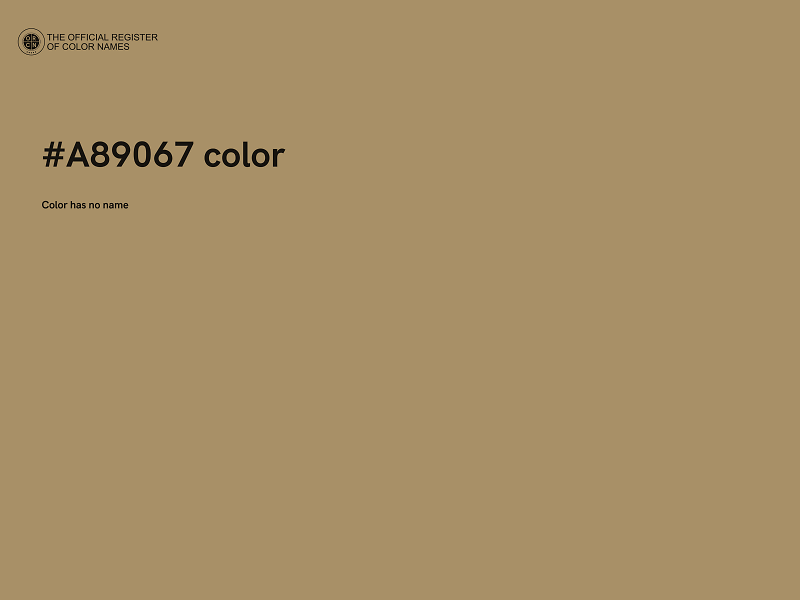 #A89067 color image