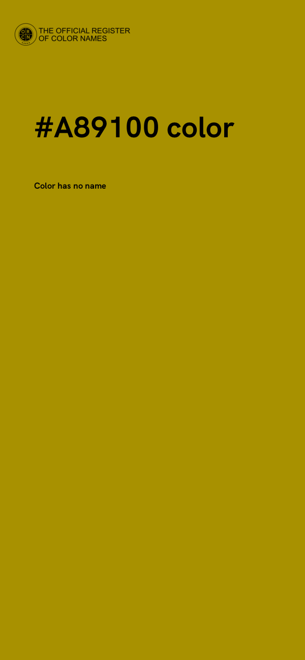 #A89100 color image
