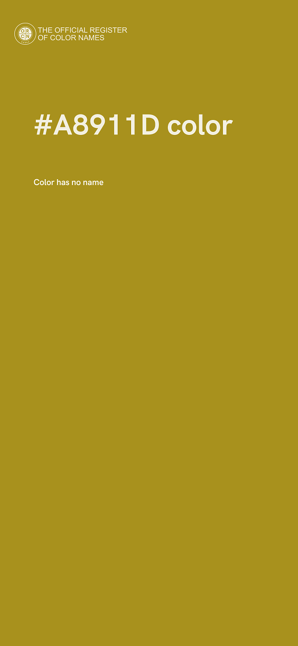 #A8911D color image