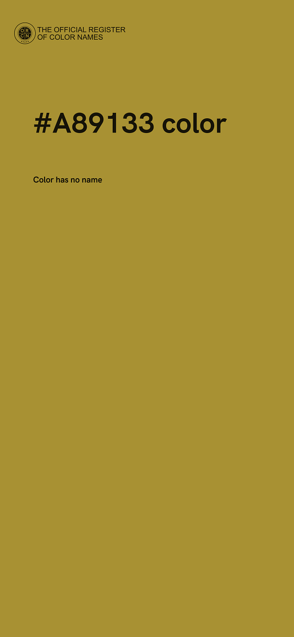 #A89133 color image