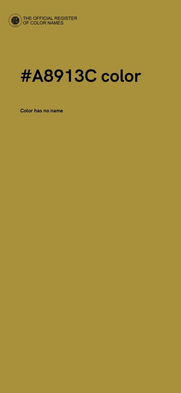 #A8913C color image