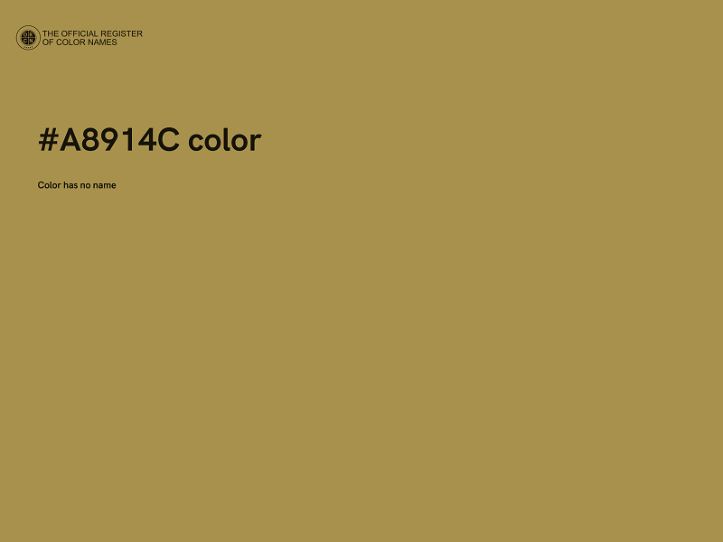 #A8914C color image