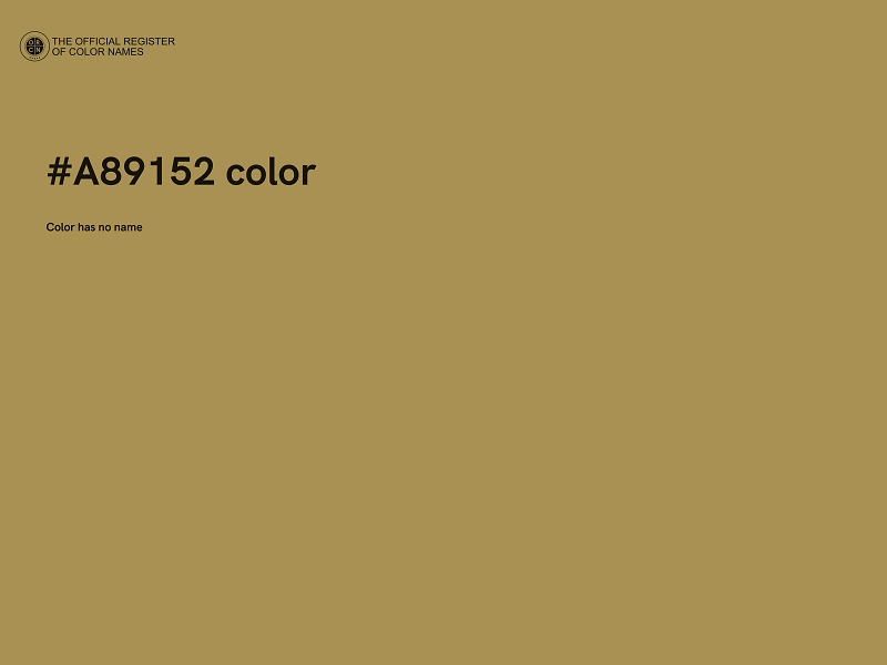 #A89152 color image