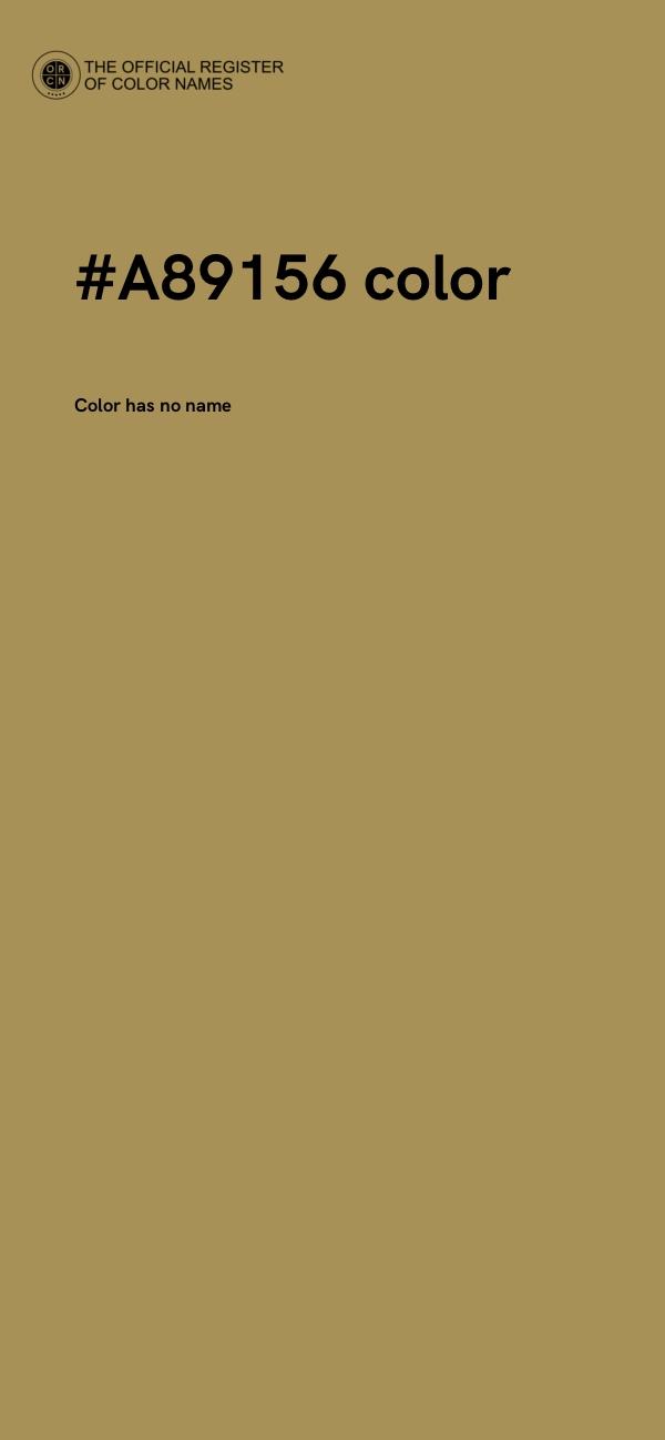 #A89156 color image