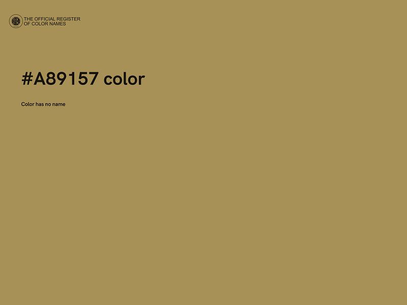 #A89157 color image