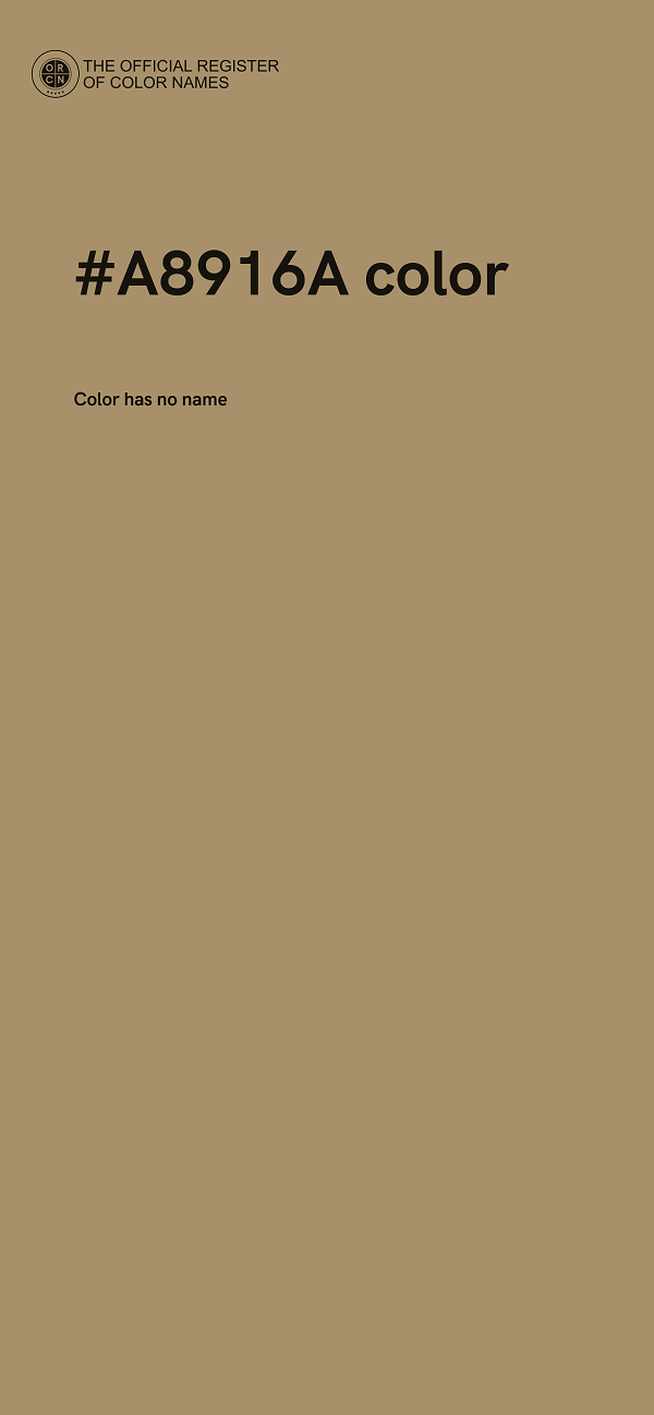 #A8916A color image