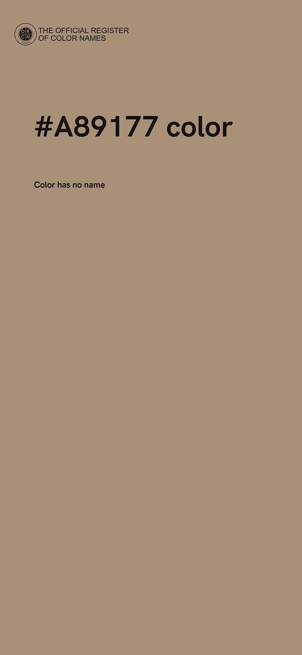 #A89177 color image