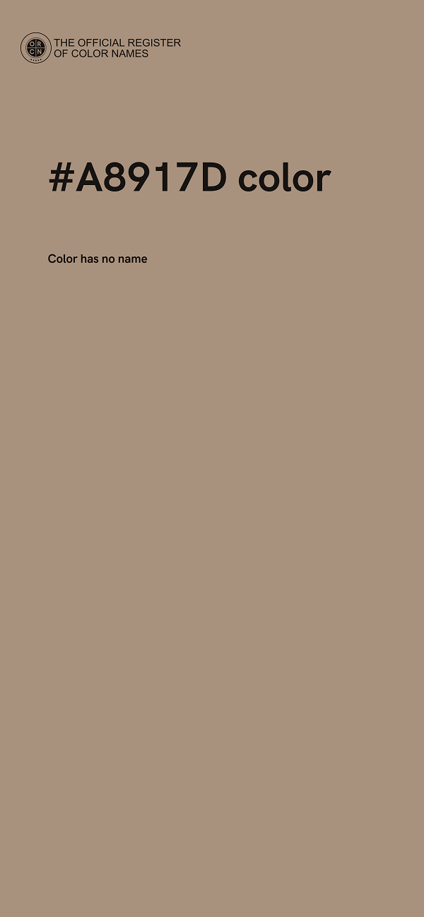 #A8917D color image