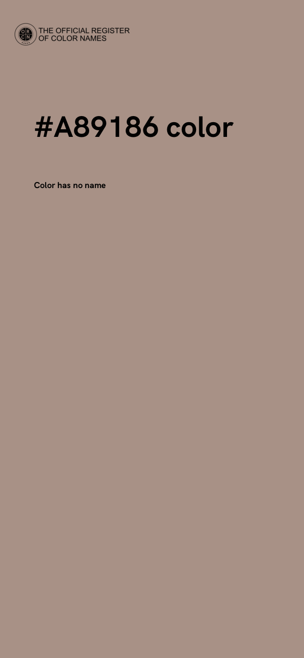 #A89186 color image