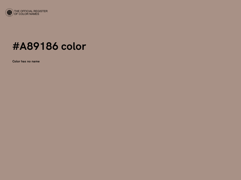 #A89186 color image