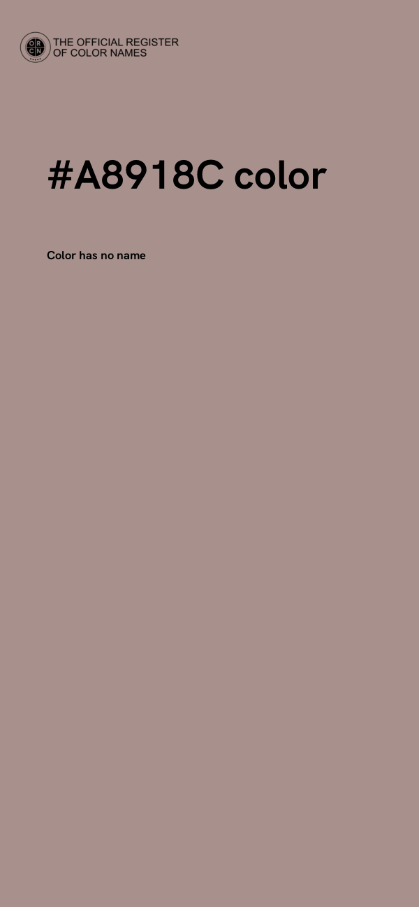 #A8918C color image