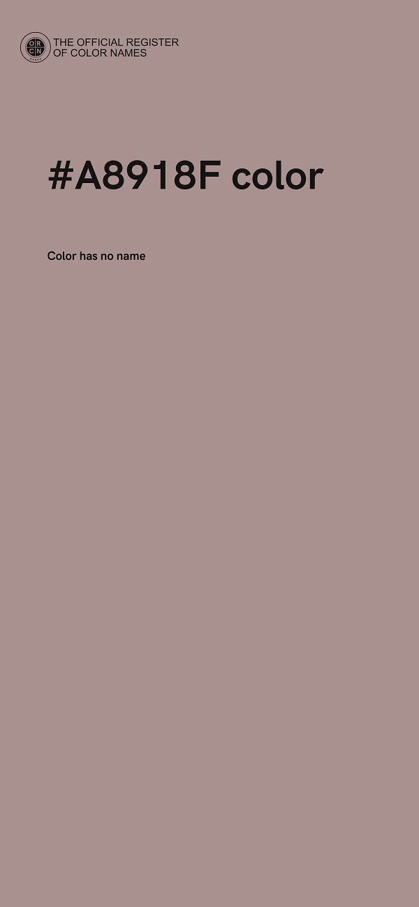 #A8918F color image