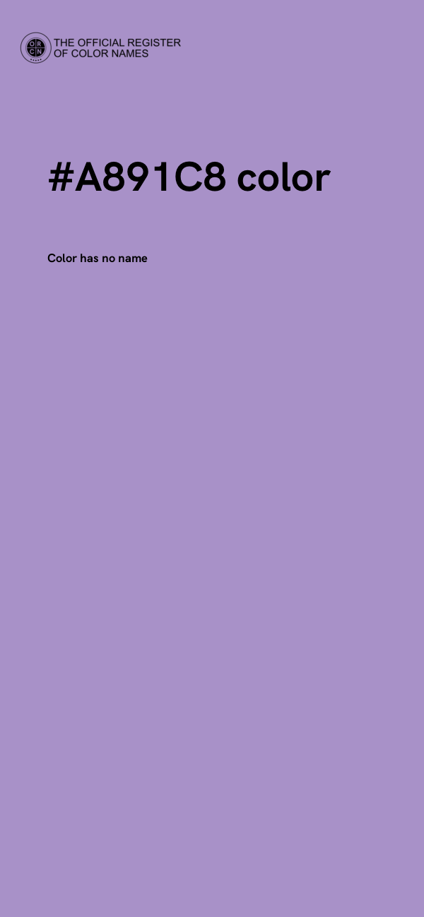 #A891C8 color image