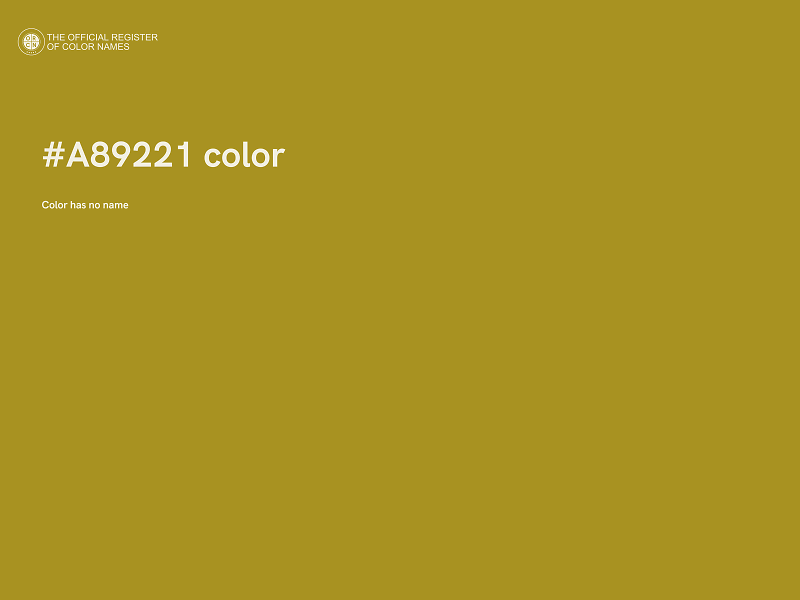 #A89221 color image