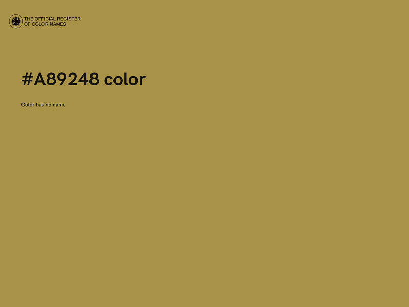 #A89248 color image