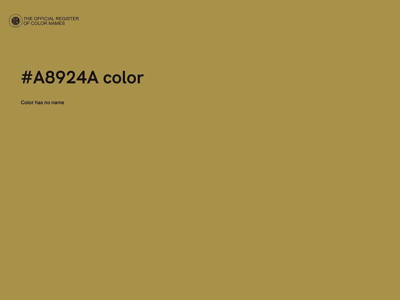 #A8924A color image