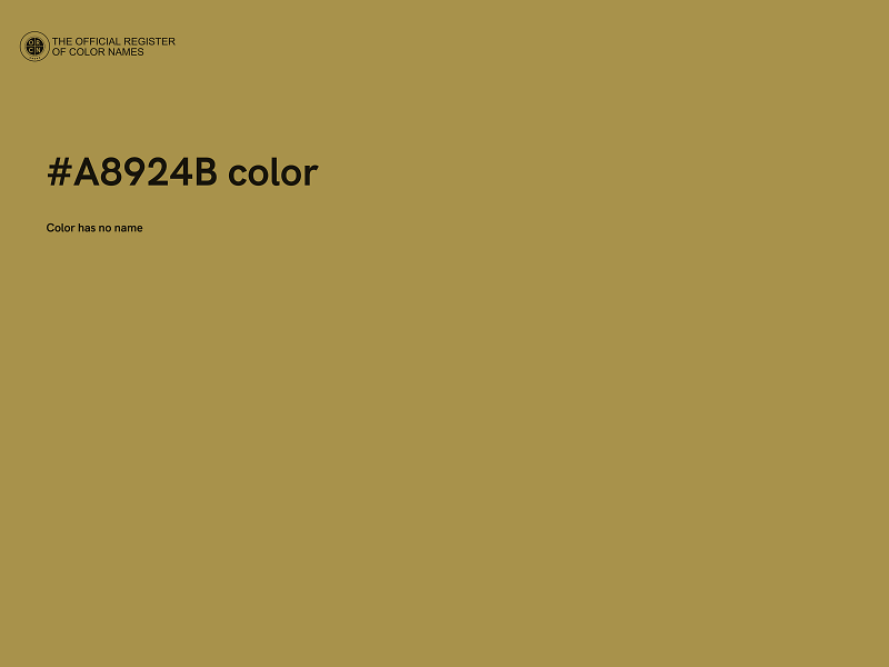 #A8924B color image