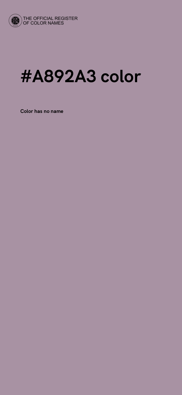 #A892A3 color image