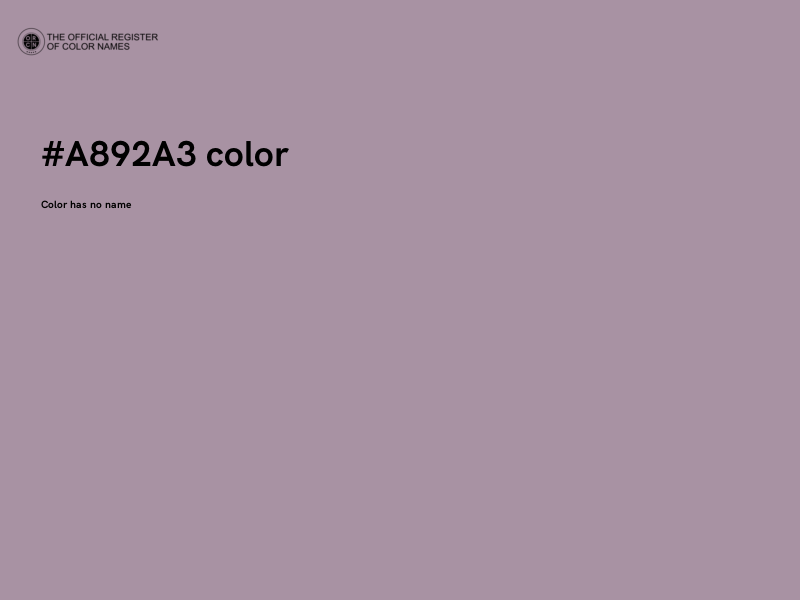 #A892A3 color image