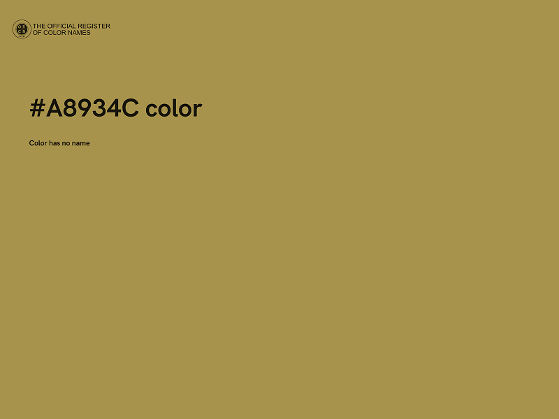 #A8934C color image