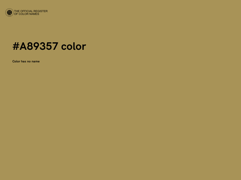 #A89357 color image