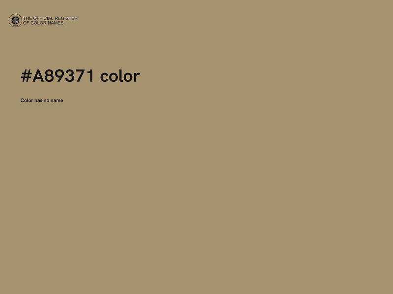 #A89371 color image