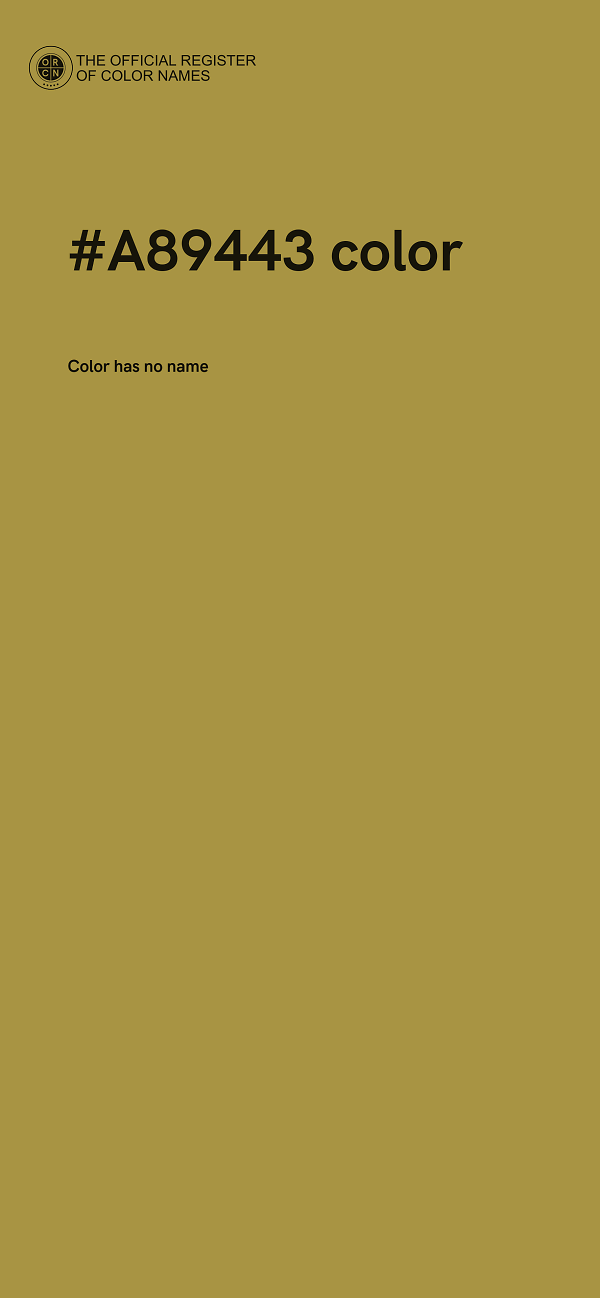 #A89443 color image