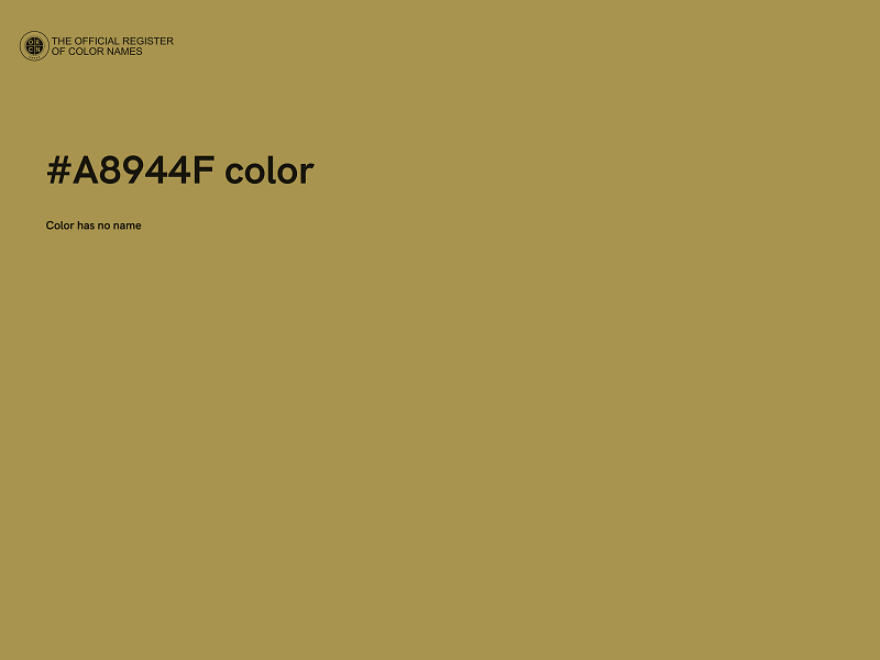 #A8944F color image