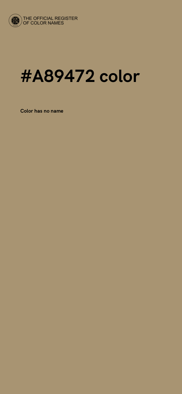 #A89472 color image