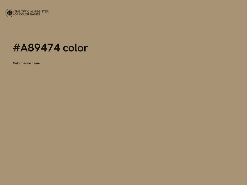 #A89474 color image