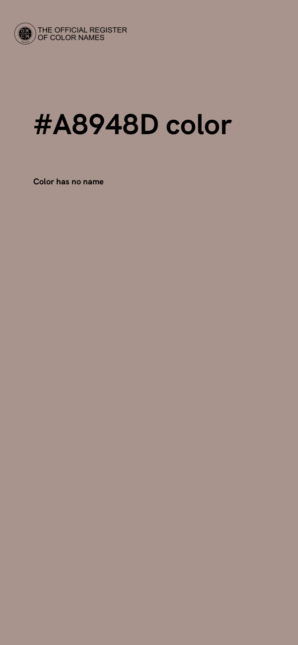 #A8948D color image