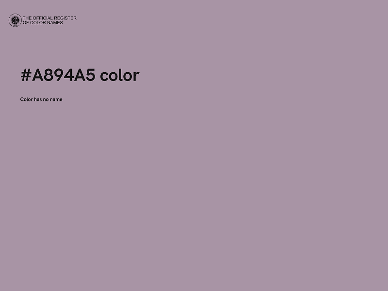 #A894A5 color image