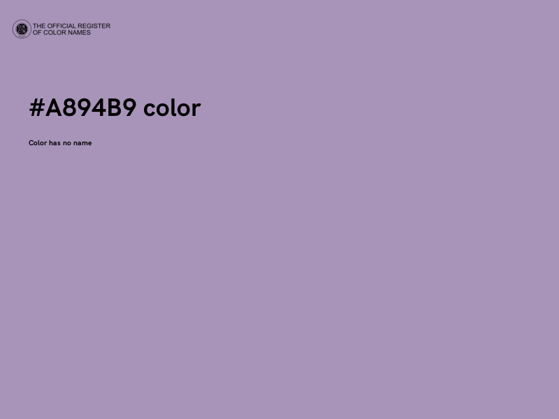 #A894B9 color image