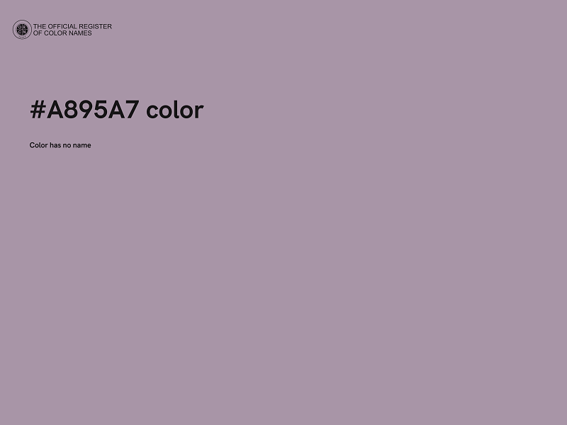 #A895A7 color image