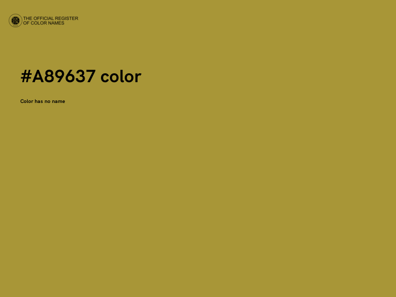 #A89637 color image