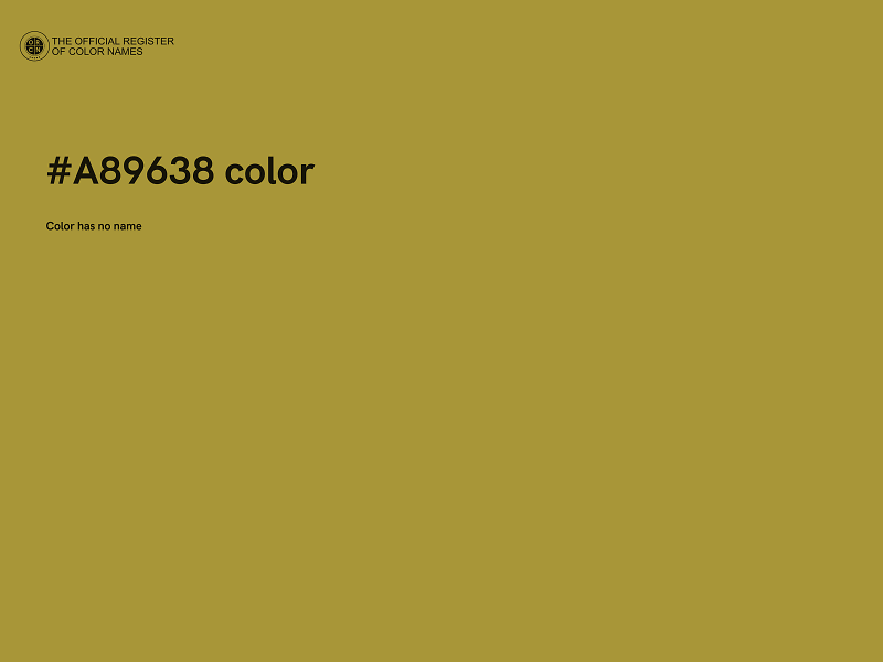 #A89638 color image