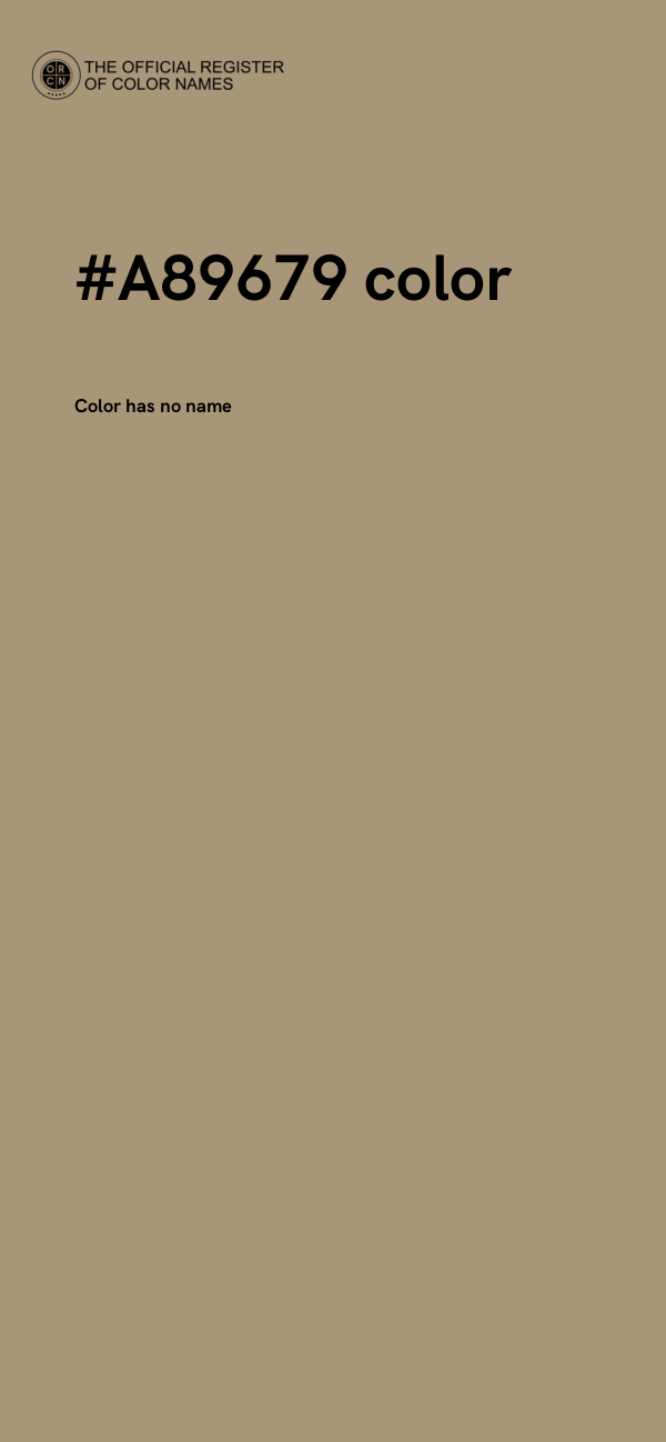 #A89679 color image