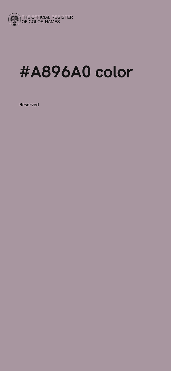 #A896A0 color image