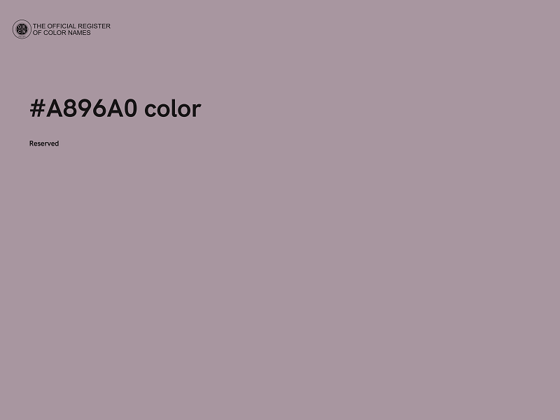 #A896A0 color image
