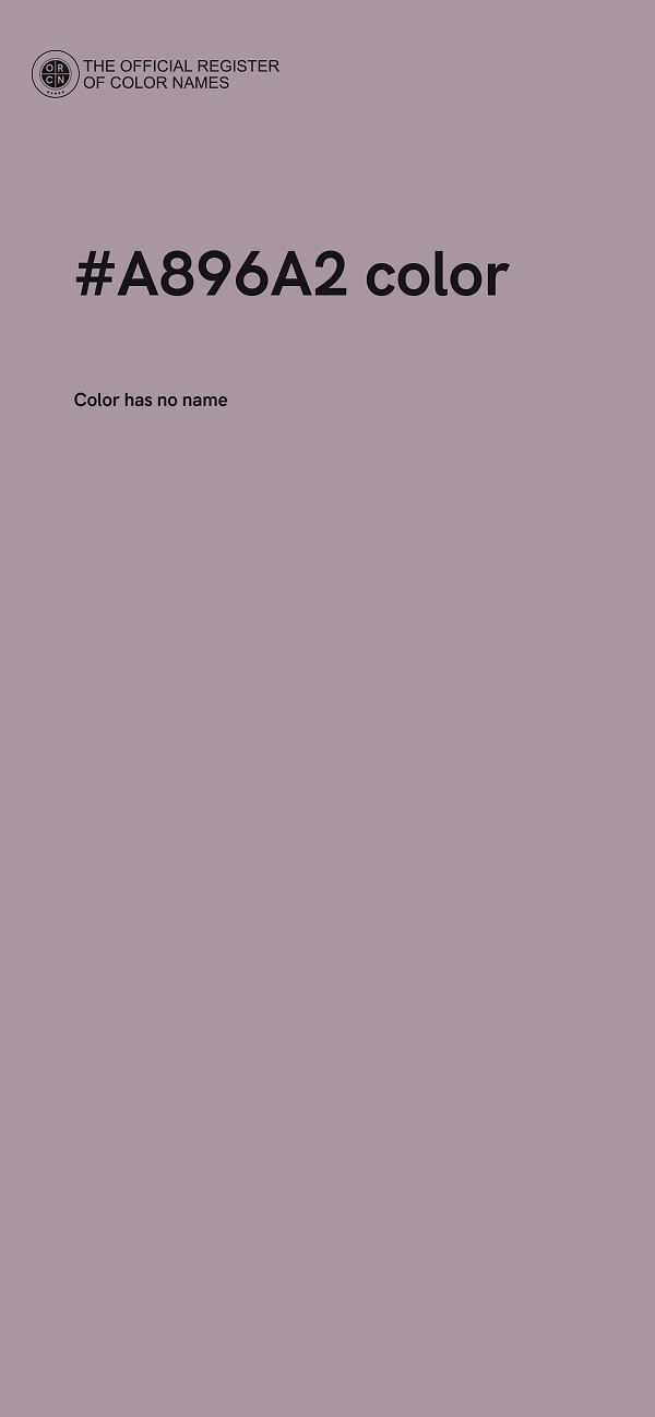 #A896A2 color image
