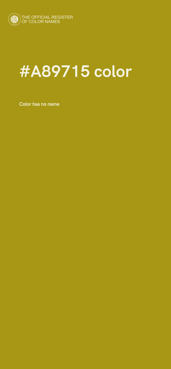 #A89715 color image