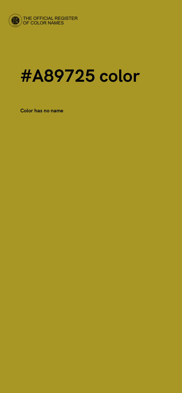 #A89725 color image