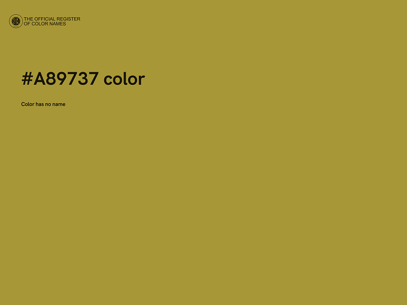 #A89737 color image