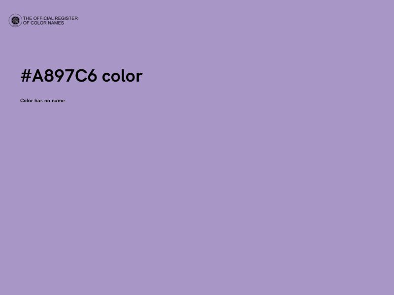 #A897C6 color image