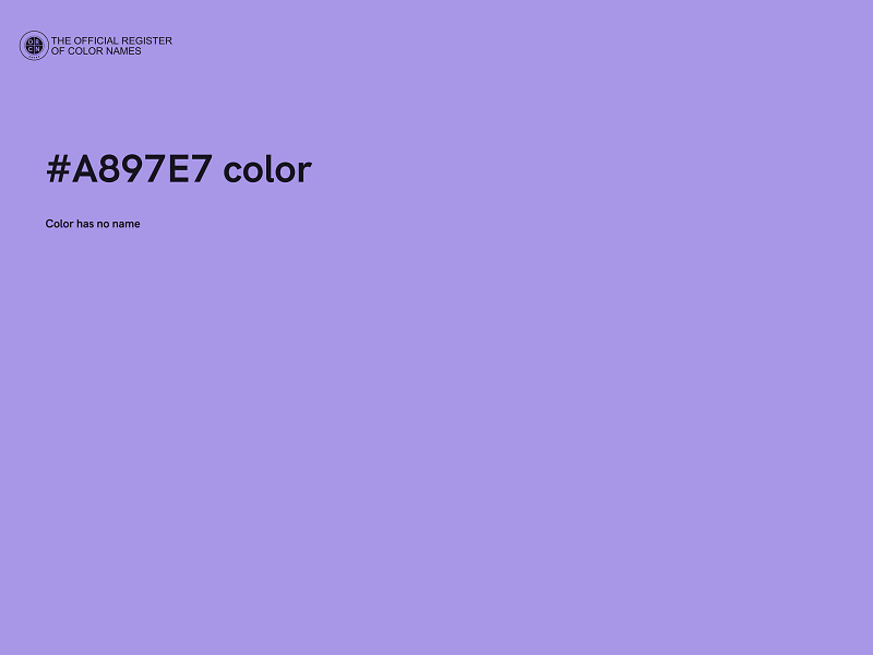 #A897E7 color image