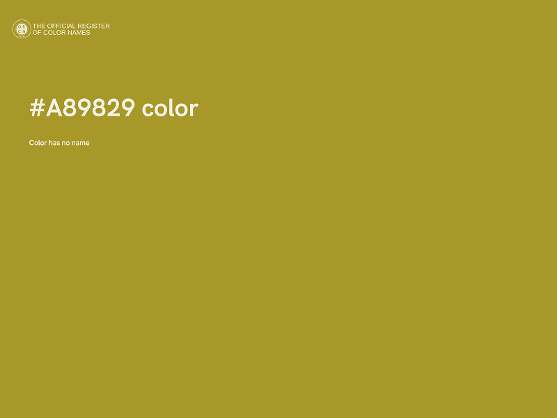 #A89829 color image
