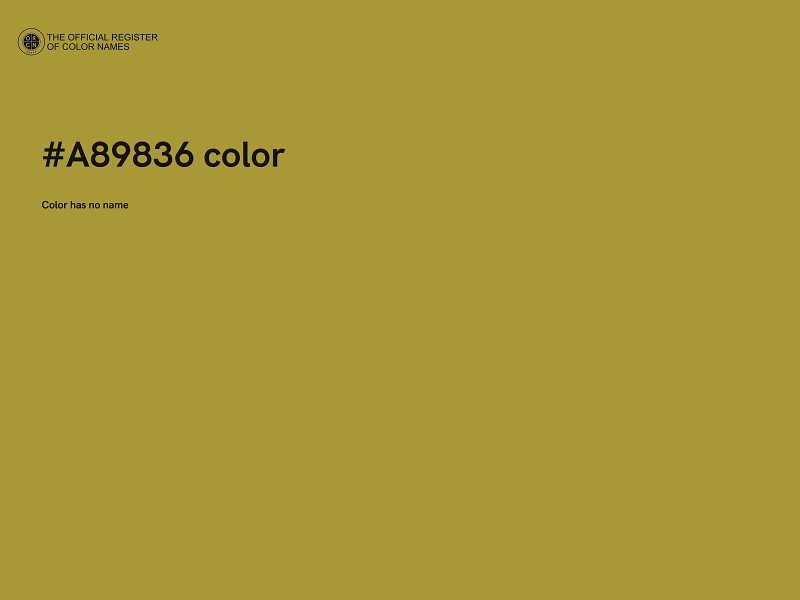 #A89836 color image