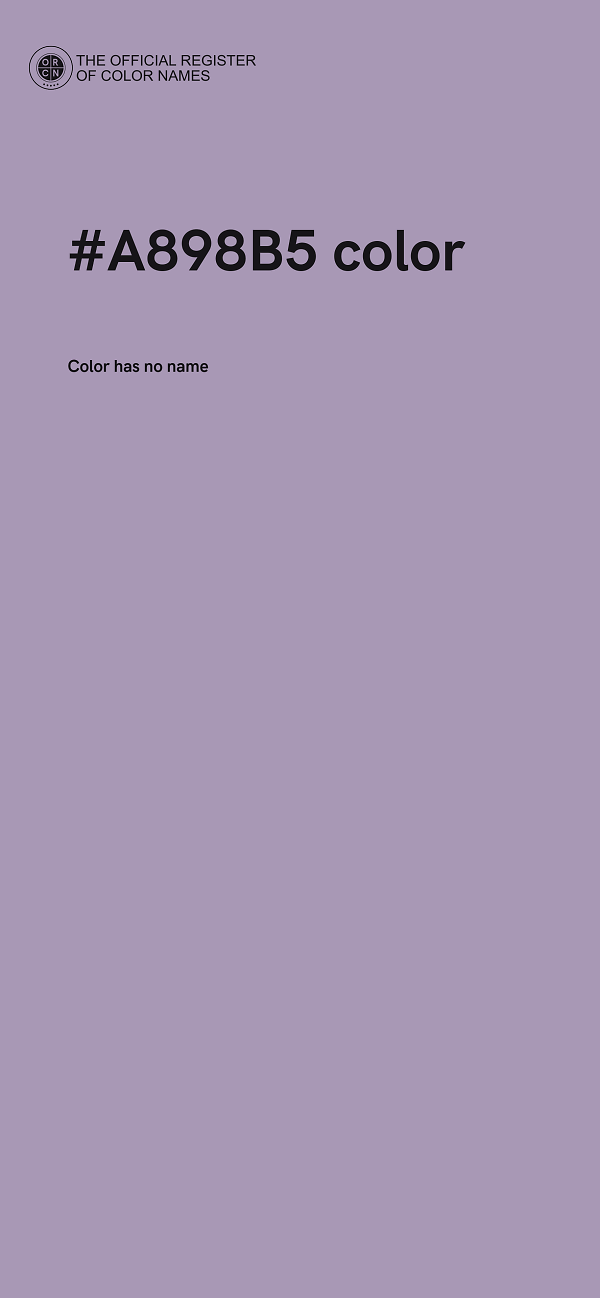 #A898B5 color image