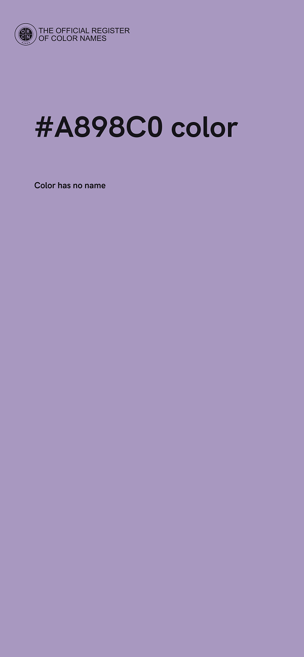 #A898C0 color image