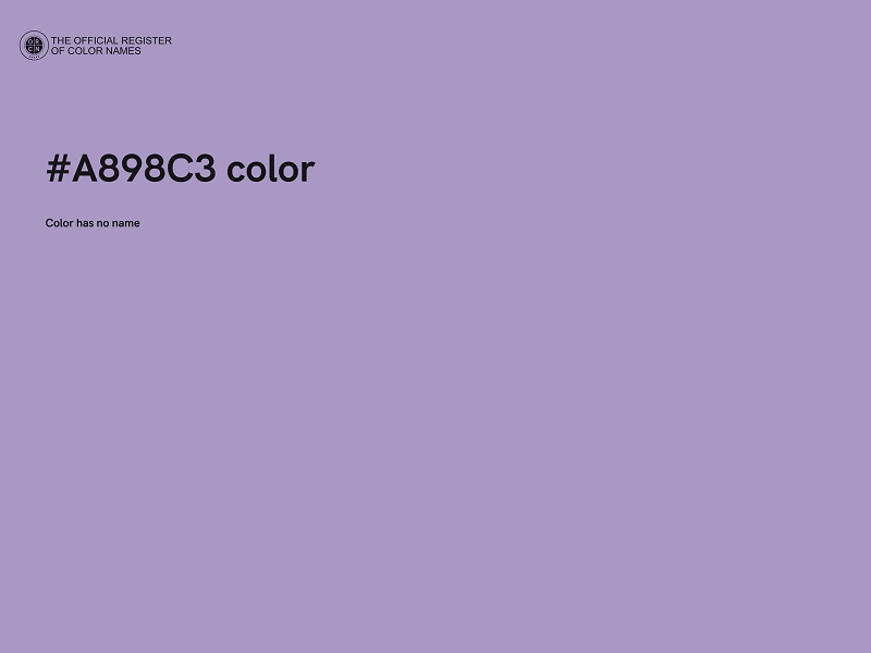 #A898C3 color image